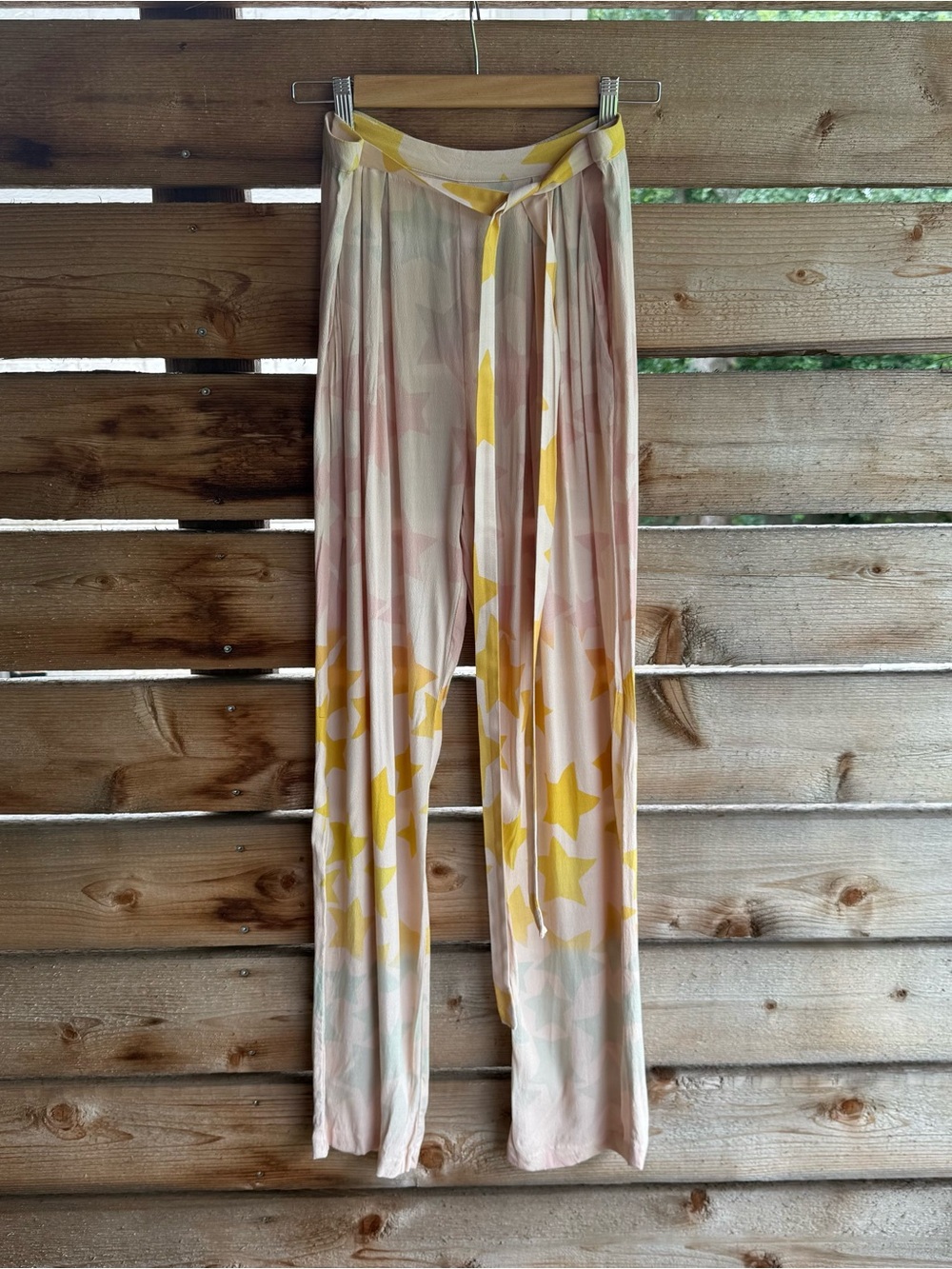 Mara Hoffman star blast pleated wide leg pant | XS